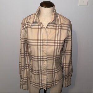Burberry London Check Button Down Shirt Size M